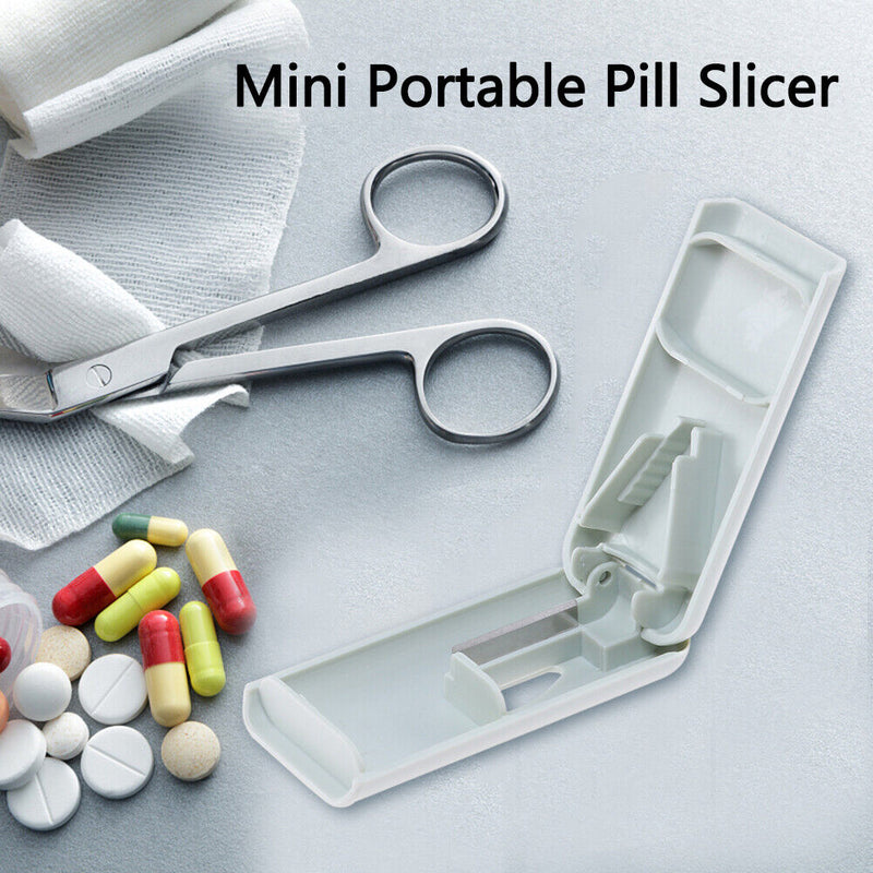 Medicine Cutter Box Mini Medicine Slicer Useful Multifunctional with Blade Gu
