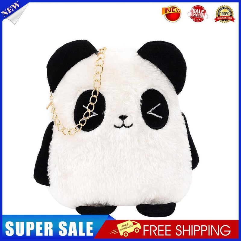 Cute Plush Panda Crossbody Handbag Women Girl Chain Shoulder Bags (Style 1)