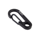 5pcs Carabiner EDC Mini Steel Key Buckle Snap Spring Clip Hook+Black hot.