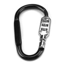 Carabiner Motorcycle Helmet Combination Lock with Steel Wire Rope (Black) Newly