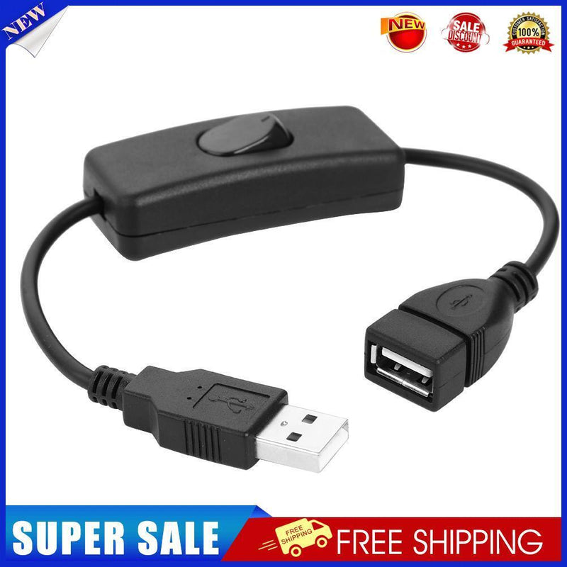 USB ON OFF Switch Cable USB 2.0 Male to Female Extension Extender Cable