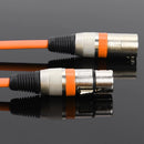 5.9ft DMX Stage DJ Cable  XLR 3Pin Male to Female Connector Wire (Orange) Newly