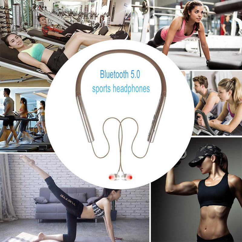 VJ751 Wireless HiFi Bluetooth 5.0 Mic Earphones Sport Super Bass Mic Headphones
