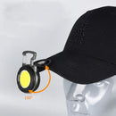 Type-C Rechargeable Work Light Strong Magnetic COB Cap Clip Light for Camping