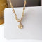Women Stainless Steel  Chain Collar Statement Coin Pendant Punk Choker Necklace