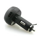 3in1 Digital Voltmeter Thermometer USB Car Charger Blue + Red Display
