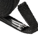 5m Thermal Exhaust Pipe Wrap Heat Resistant Cloth for Car Motorcycle (Black