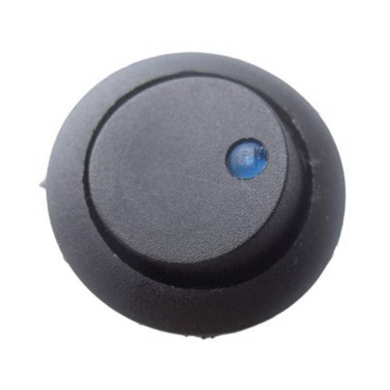 3 Models LED DIY Round Light Rocker Switch Power Button Switches (Blue)