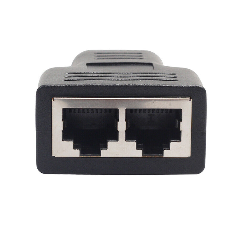 RJ45 Splitter Adapter 1 to 2 Dual Female Port CAT5/CAT 6 LAN Ethernet Sock