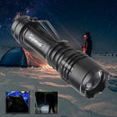 Mini LED Flashlight 3 Mode Pocket Torch Retractable for Camp Outdoor Emergency