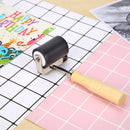 Hard Rubber Roller Wooden Handle Printing Ink Brayer Artists Art Tool (S)