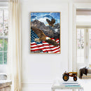 5D DIY Diamond Painting USA Flag Eagle Full Round Drill Crafts Mosaic Rhinestone