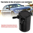 Baffled Aluminum Oil Catch Can 2 Port Oil Catch Tank Reservoir Universal Newly