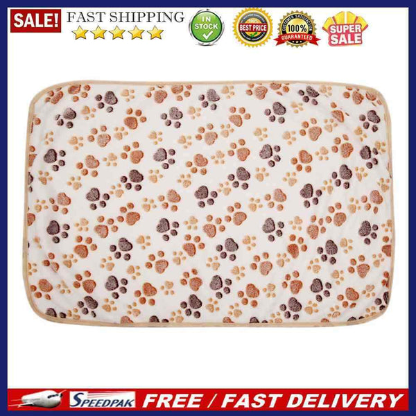 WARM Pet Blanket Touch Soft Warm Dogs Cat  Bed Blanket Mat(White) (60x40)