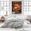 DIY Pumpkin and Bird Oil Paint by Numbers Drawing on Canvas Pictures Home Decor