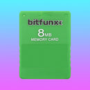 V1.966 Free McBoot 8MB Memory Cards for Sony PS2 Game Data Console (Green)