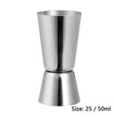 Steel Double Single Shot Measure Spirit Bar Cocktail Cup B1M0 Drink L8N2