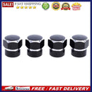 4pcs Universal Aluminum Car Wheel Tire Valve Stem Caps Dust Covers (Black)