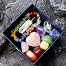 7 Chakra Hexagonal Crystal Stone Pendant Set Amethyst Energy Home Decor (D)