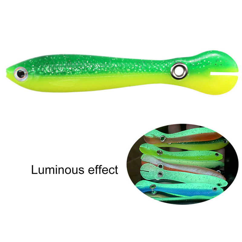 5pcs Luminous Loach 7cm 2g Lures Sinking Artificial Wobbler Soft Fishing Bait