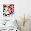 Hand Painted Oil Paint by Numbers DIY Horse Drawing Wall Hanging Decoration