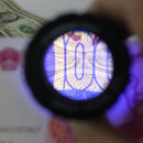 30X Adjustable Handheld Cylindrical Magnifier LED UV Jewelry Money Glass Loupe