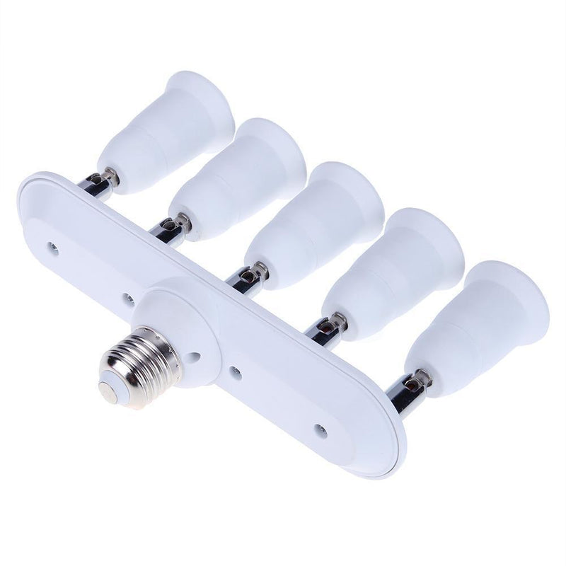 E27/E26 to 5 E27/26 Universal Conversion Socket Head for Daylight Bulbs