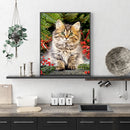 DIY Diamond Paintings Cute Cat Cross Stitch Embroidery Art Bead Picture Kits