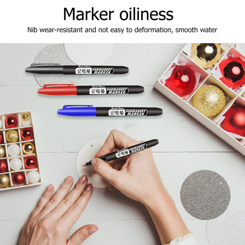 Oiliness Non-Fading & Waterproof Marker Pen Non-Erasable Marker Pen (D) Newly