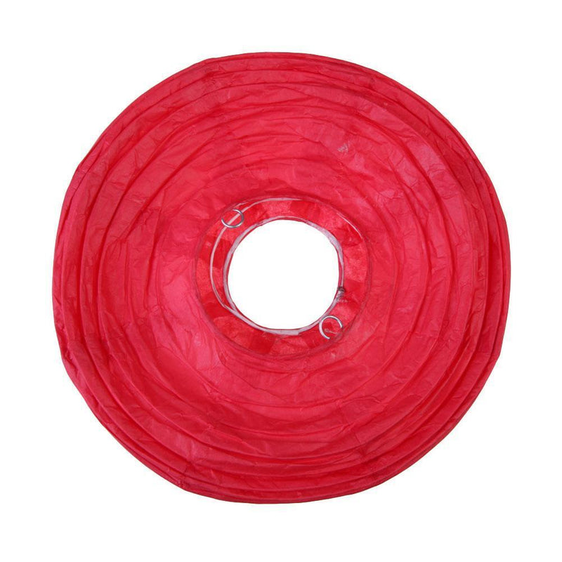 4 inch Round Chinese Paper Lantern DIY Paper Ball Lamp Party Decor (Red) Newly