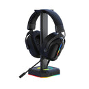 RGB Headset Stand with 3 USB 2.0 Ports Gaming PC Headphone Holder (Black)