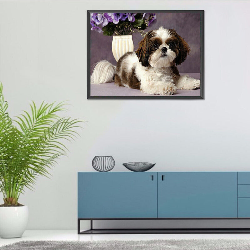 5D DIY Diamond Painting Puppy Full Drill Rhinestone Mosaic Art Picture Craft