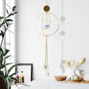 Crystal Ball Iron Ring Hanging Pendant Home Garden Decor (18)