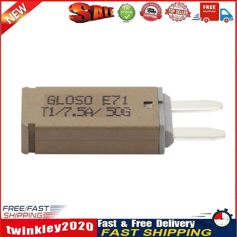 DC 14V Auto Reset Mini Circuit Breaker Blade Fuse for Car Boat(7.5A Grey) Newly
