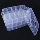 Large Size Plastic Handheld Cosmetic Jewelry Organizer Box Case(Clear)