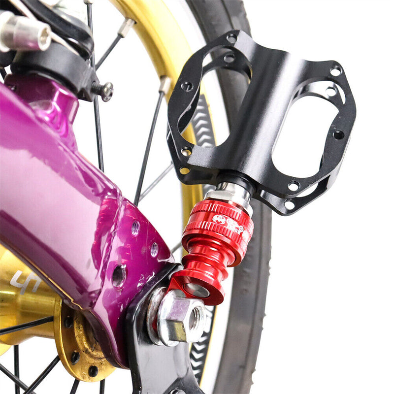 MUQZI 2pcs Bike Pedal Quick Release Buckle Pedal Frame Fixing Base (Red) Newly