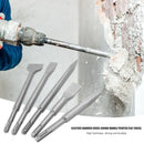 5pcs Point Groove Gouge Flat Chisels Set Electric Hammer Brick Drill Bit Newly