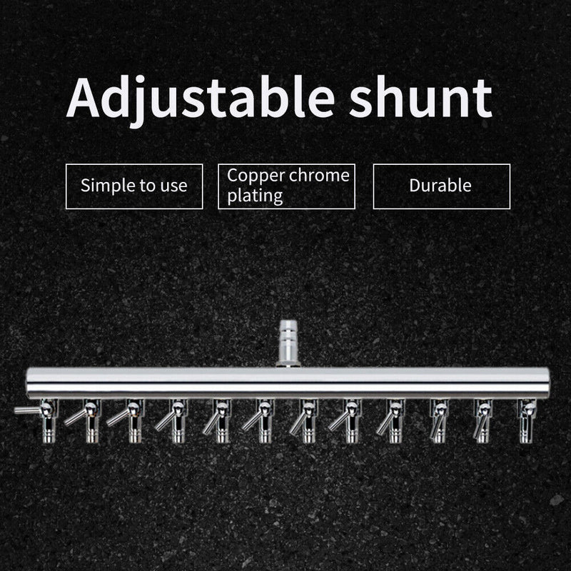 Air Oxygen Pump Aquarium Fish Tank Stainless Steel Splitter Hose (12 Ways)
