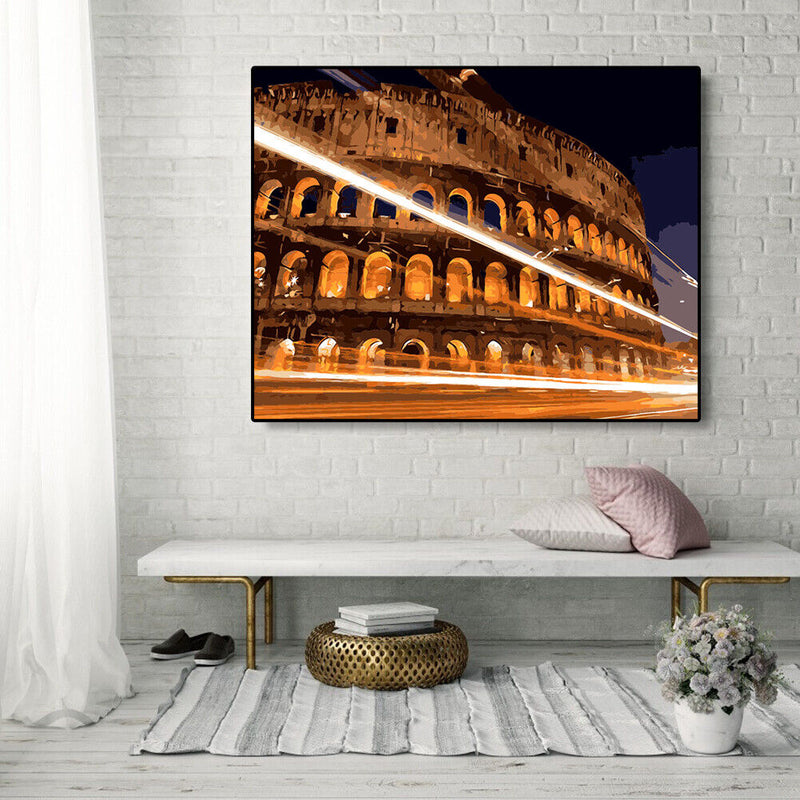 DIY Fortress Digital Painting By Numbers Canvas Kit Modern Wall Art Room Decor