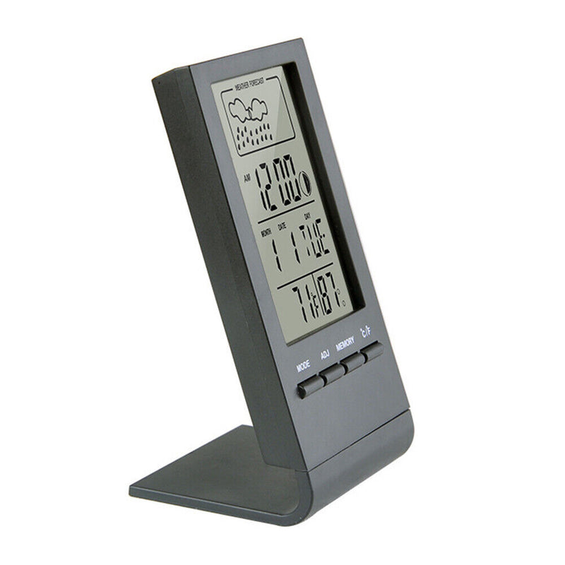 CX-220 Digital Thermometer Hygrometer Alarm Clock Weather Station (Black)