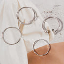 Wedding Engagement Hollow triangle Simplicity Jewelry Open Ring Joint Ring Ring