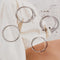 Wedding Engagement Hollow triangle Simplicity Jewelry Open Ring Joint Ring Ring