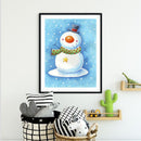 5D DIY Full Round Drill Diamond Paint Snowman Mosaic Rhinestone Drawing Picture