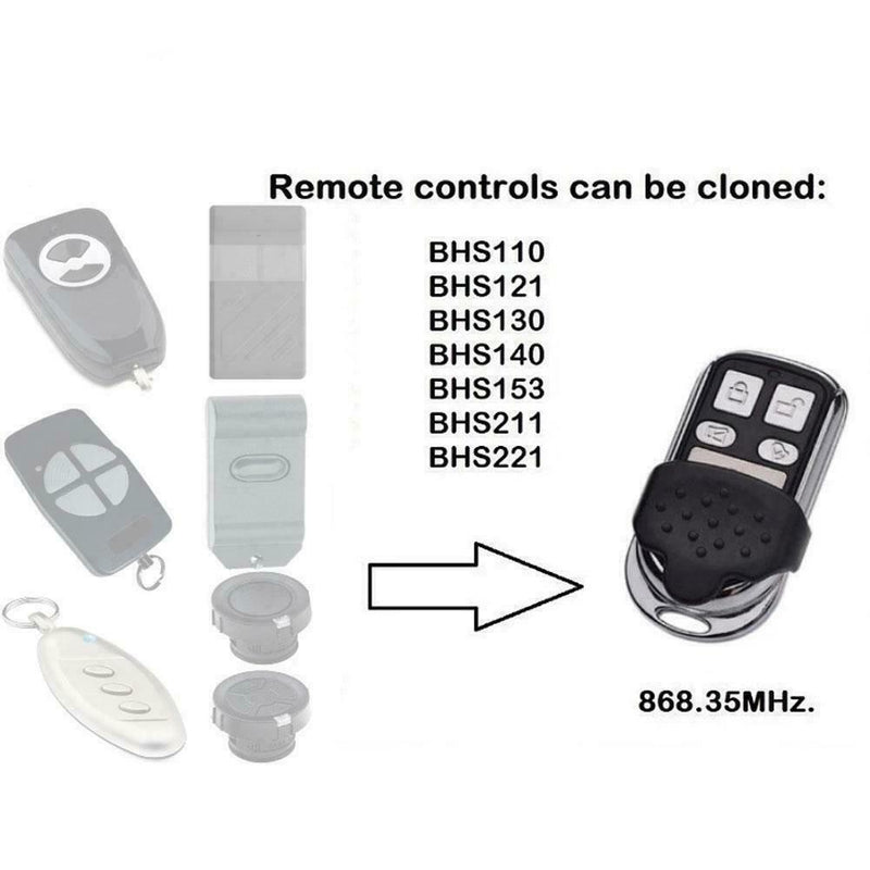 1 Universal Cloning Electric Gate Garage Door Remote Fob Control Key 868Mhz W7W6