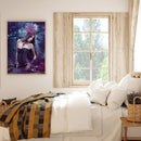 Purple Flower Girl Oil Paint By Numbers Kit DIY Acrylic Painting on Canvas