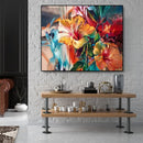 Painting By Numbers Kit DIY Colorful Flowers Canvas Oil Art Picture Craft