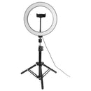 10"" LED Selfie Ring Light Makeup Studio Video Lamp with Tripod Cell Phone Holder