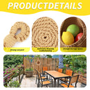 Wall-Mounted Jute Fruit Vegetable Basket Wall Hanging Storage (32x25cm) Newly