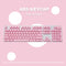 104pcs Universal Mechanical Keyboard Keycaps PC Bakclit Key Cap Set (Pink)