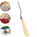 1PC Crochet Hook Wood Handle Carpet Repair Latch Crochet Needle Knitting Craft~